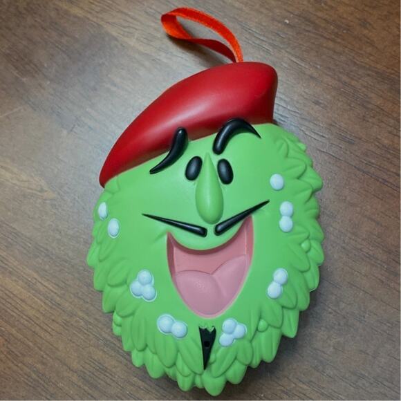 Hallmark Talking Mistletoe Motion Activated Ornament French Accent -Working- - Picture 1 of 12